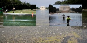 Η αποκατάσταση της ιστορικής λίμνης στο μνημείο Λίνκολν στην Ουάσιγκτον