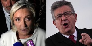 H επικεφαλής της γαλλικής ακροδεξιάς, Μαρίν Λεπέν και ο νεοκομμουνιστής Ζαν Λικ Μελανσόν