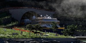 Αναπαράσταση του τούνελ για πλοία που ετοιμάζεται να κατασκευάσει η Νορβηγία