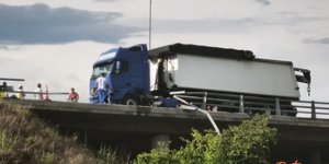 Νταλίκα εξετράπη της πορείας της στην Εγνατία Οδό