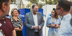 Ο Δήμαρχος Κορυδαλλού Νικόλαος Χουρσαλάς στα εγκαίνια της nrg