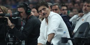 Ο Δημήτρης Γιαννακόπουλος σε αναμέτρηση του Παναθηναϊκού AKTOR με τον Ερυθρό Αστέρα για την κανονική διάρκεια της Euroleague 