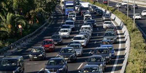 Κίνηση οχημάτων στην Εθνική Οδό 