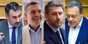 Αλέξης Χαρίτσης, Αλέξης Τσίπρας, Νίκος Ανδρουλάκης, Σωκράτης Φάμελλος