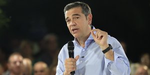 Ο Αλέξης Τσίπρας σε ομιλία στην Κοκκινιά