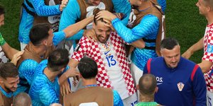 Οι πανηγυρισμοί της Κροατίας στο γκολ του Βλάσιτς επί της Γκάνας