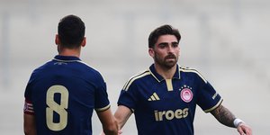 Στιγμιότυπο από τον αγώνα του Ολυμπιακού με την Αντβερπ