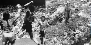 Η στιγμή από το γκολ του Μαραντόνα και τα αποτελέσματα στο Πουέρτο Αρτζεντίνο μετά τους αγγλικούς βομβαρδισμούς