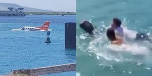 To μικρό αεροπλάνο έκανε αναγκαστική προσθαλάσσωση ανοικτά της Αϊτής και οι επιβάτες κολύμπησαν μέχρι την ακτή 