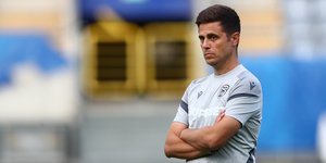 Ο Αλέσιο Λίσι στο γήπεδο που ο ΠΑΟΚ θα αντιμετωπίσει την Ντιναμό Κιέβου