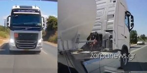 Bίντεο-σοκ από τα Χανιά: Οδηγός βυτιοφόρου «παίζει τα φώτα» για να κάνει προσπέραση στον δρόμο του Αεροδρομίου