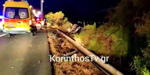 Τροχαίο δυστύχημα τη νύχτα στην Εθνική Οδό Κορίνθου – Πατρών – Νεκρός ο οδηγός νταλίκας που ανετράπη 