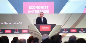 Ο Υπουργός Ανάπτυξης Τάκης Θεοδωρικάκος, μιλώντας στο συνέδριο του Economist