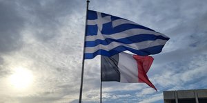 Σημαίες Ελλάδας και Γαλλίας 