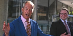 Ο επικεφαλής του κόμματος Reform UK στην Βρετανία, Νάιτζελ Φάρατζ 