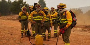 Ισπανοί πυροσβέστες στο πεδίο των πυρκαγιών