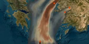 Kαπνός από τις φωτιές σε Κρήτη, Λέσβο και Τουρκία