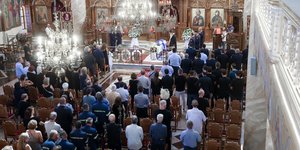 Η κηδεία του αξιωματικού της πυροσβεστικής Κωνσταντίνου Λαιμοδέτη στο Αγρίνιο