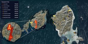 Ο χάρτης του meteo για τη φωτιά στην Πάρο