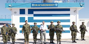 Ο Κυριάκος Μητσοτάκης στο Αγαθονήσι