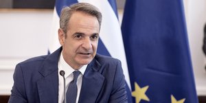 Ο πρωθυπουργός Κυριάκος Μητσοτάκης, κατά τη συνεδρίαση του Κυβερνητικού Συμβουλίου Οικονομικής Πολιτικής