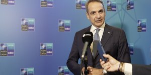 Ο Κυριάκος Μητσοτάκης στη Σύνοδο του ΝΑΤΟ