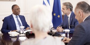 Ο Κυριάκος Μητσοτάκης με τον Μακί Σαλ