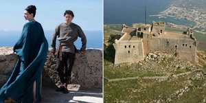 Το πρώτο εντυπωσιακό σκηνικό βρίσκεται στο κάστρο Σάντα Καταρίνα, στο νησί Φαβινιάνα της Σικελίας, το οποίο υποδύθηκε την Ιθάκη / UNSPLASH / UNIVERSAL