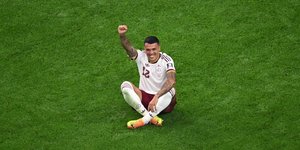 Ο Πέδρο Πόρο πανηγυρίζει το 2-0 επί της Γαλλίας