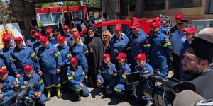 Αγιασμός πυροσβεστικό όχημα