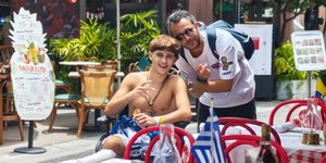 Ο Σταύρος Φλώρος μαζί με τον Δημήτρη Θεοδωρόπουλο στο Μαϊάμι