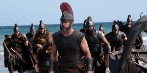 A still from Christopher Nolan's film "The Odyssey" 