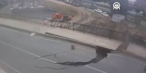 Δρόμος κατέρρευσε στην Τουρκία λίγα δευτερόλεπτα αφού πέρασε αυτοκίνητο