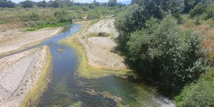 Εμφανής η πτώση της ροής του Πηνειού 