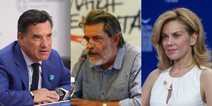 Ο Άδωνις Γεωργιάδης, ο Στάθης Σταυρόπουλος και η Ευγενία Μανωλίδου / Φωτογραφίες: Intimenews, Eurokinissi