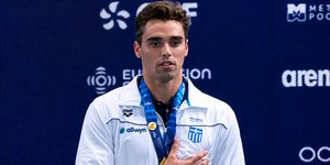 Ο Απόστολος Χρήστου στην απονομή του χρυσού μεταλλίου