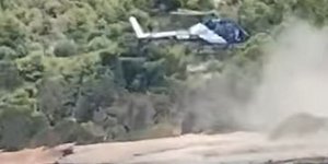 Ελικόπτερο προσγειώθηκε στην παραλία Ζωγεριά στις Σπέτσες