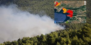 Φωτιά σε Βοιωτία και χάρτης