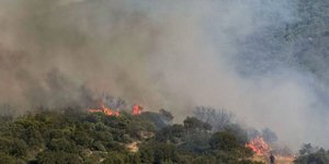Φωτιά στο Κοκκινόχωμα Καβάλας