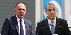 Ο υπουργός Εξωτερικών Γιώργος Γεραπετρίτης με τον Αιγύπτιο ομόλογό του 
