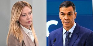 Η Τζόρτζια Μελόνι και ο Πέδρο Σάντσεθ / Φωτογραφίες: AP / Mandel Ngan