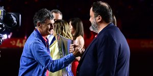 Οι Χοσέ Λουίς Μεντιλίμπαρ και Βαγγέλης Μαρινάκης