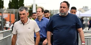 Οι Χοσέ Λουίς Μεντιλίμπαρ και Βαγγέλης Μαρινάκης