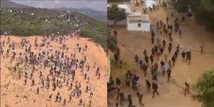 Ορδές παράτυπων μεταναστών από το Μαρόκο επιχειρούν να φθάσουν στη Θέουτα