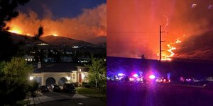 H φωτιά Hawk fire μαίνεται από το Σάββατο ανεξέλεγκτη κοντά στο Ρίνο της Νεβάδα 