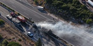 Σοκαριστικό τροχαίο στην Αθηνών-Λαμίας στον Μαρτίνο