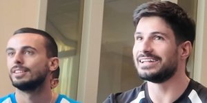 Οι παίκτες του ΟΦΗ την ώρα της κλήρωσης για το Europa League