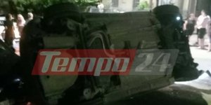 Τροχαίο με ανατροπή αυτοκινήτου