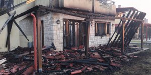 Καμένο σπίτι στη Σίβηρη Χαλκιδικής