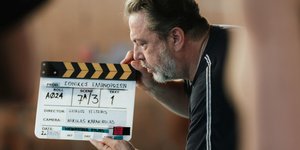 Ο Στάθης Σταμουλακάτος στα γυρίσματα της ταινίας 